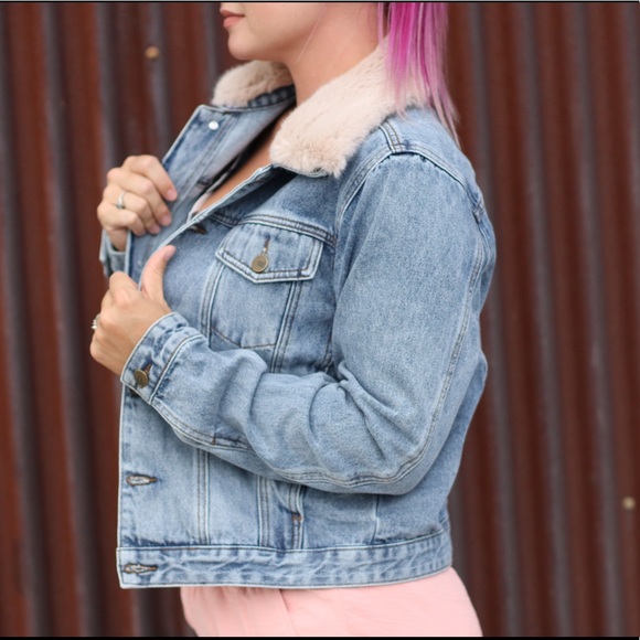 Faux Fur Jean Jacket - Picture 3 of 3